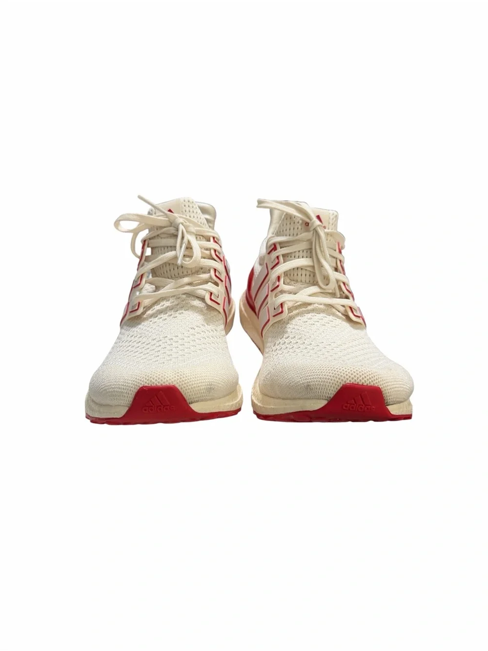 Adidas Ultra Boost 1.0 Sneakers Cream and Red Accents Size 12